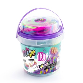 So Slime 1KG Fidget Slime Bucket, Colourful Slime + Storage Bucket and Fidget Toys, Stretch and Squeeze, ASMR