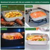 8x8 Inch Disposable Aluminum Foil Pans with Lids (15 Pack)