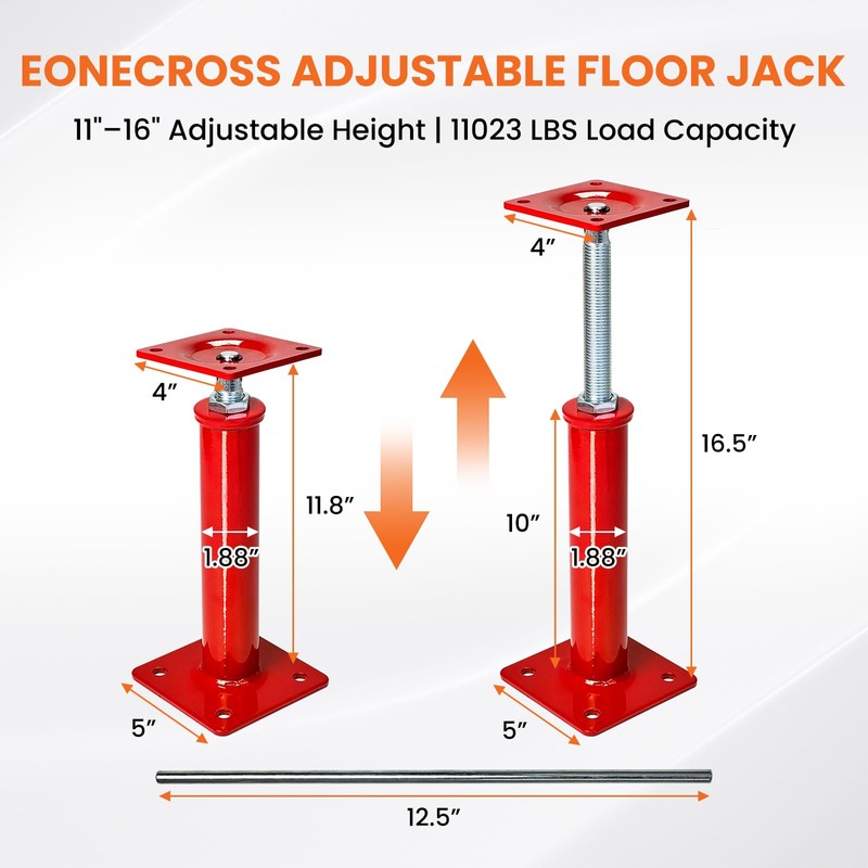 4 Pack House Floor Jacks for Leveling, 11.8-16 in Adjustable