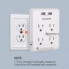 DEWENWILS 4-Outlet Wall Outlet Adapter with 2 USB and Light