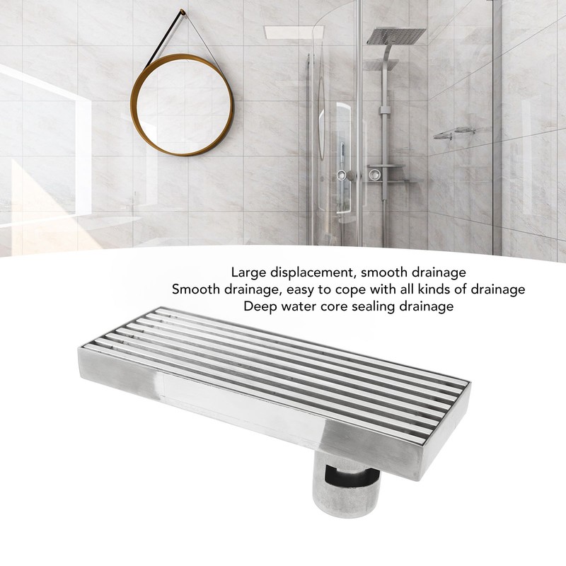 Linear Shower Drain Stainless Steel Odor Resistant Rectangular Floor Drain