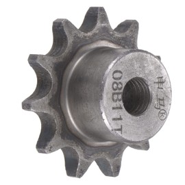 sourcing map 11 Teeth Sprocket Type B Single Strand 1/2 Inch Pitch 10 mm Bore A3 Carbon Steel for ISO 08B
