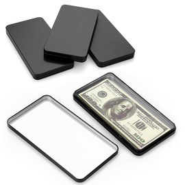 IGNPION Tinplate Cash Box-A Set of 4 Currency Tray Money Holder Black Metal Rectangular Empty Box Container Small Tin Boxes with lid for Cash Coin Jewelry Stamps Organizer