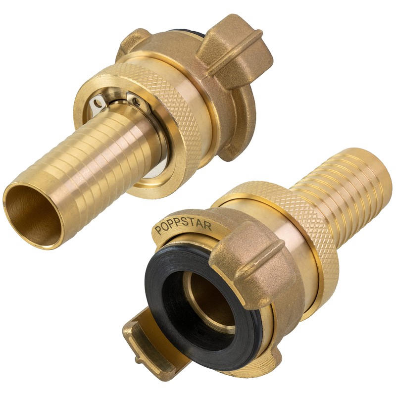 Poppstar Brass Suction and High Pressure Coupling (System Geka Coupling