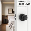 Amerdeco 2 Pack Privacy Matte Black Door Knobs,Black Door Knobs