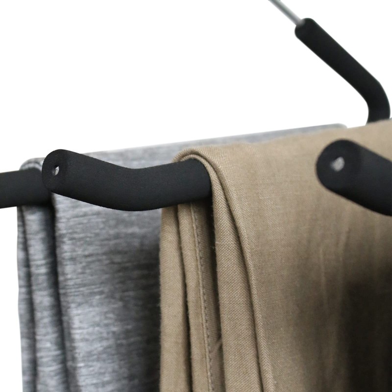 Homa Jia Open Ended Pants Hangers, 10 Pack Non-Slip Foam