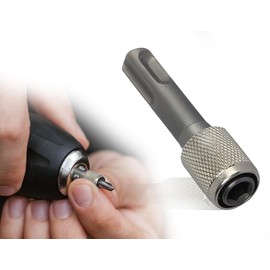 KAPSING SDS Plus Adapter, Hex Shank Drill Holder Converter, Extension, Chuck Key, Round Shank to Hex Shank