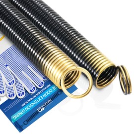 YoTooLGDS Pair of 180 lbs Heavy Duty Garage Door Extension Springs Stretch Springs, 25” Long, Double Loop Ends, High Precision Electrophoresis Black Coated,MIN 16,000 Cycles,for 7ft High Garage Doors