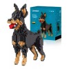Lovesn Perro Doberman Mascota Bloques Armables Figura 3d Decoración