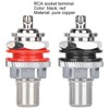 Monosaudio C401R 4Pcs RCA Socket Terminal Pure Copper Rhodium Plated