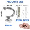 2Pcs Curtain Holdback Hook, Silver Curtain Tie Back Hooks U