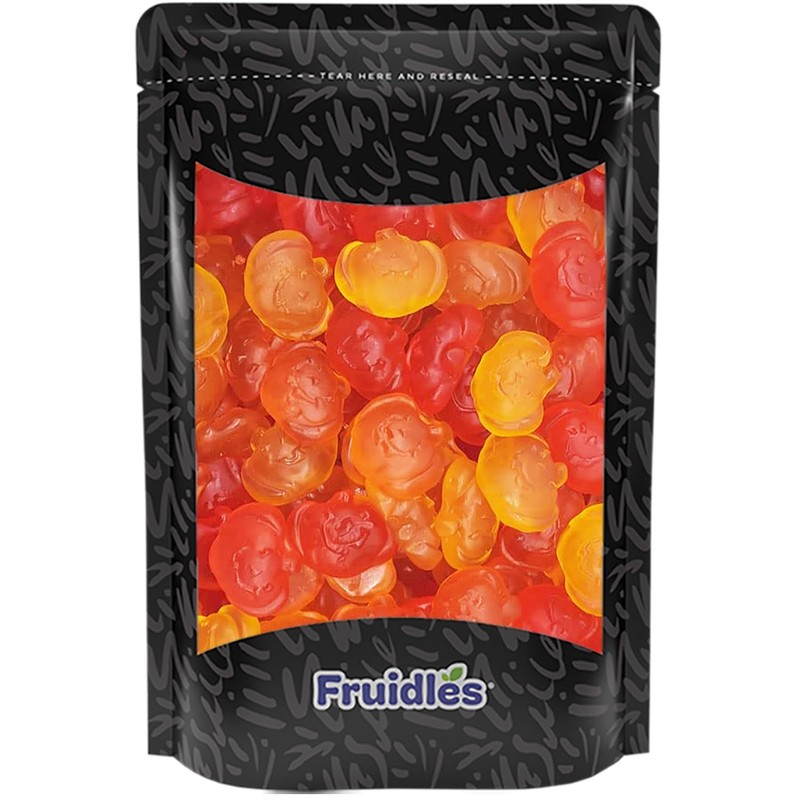 Fruidles Fall Mini Gummy Pumpkins Candy, Assorted Fruit Flavors Gummies,