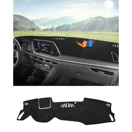Autorder Dashboard Cover Mat for 2020 2021 2022 2023 Hyundai Sonata Accessories Dash Cover Flannel Dash Mat Sunshade Glare UV Rays Protector