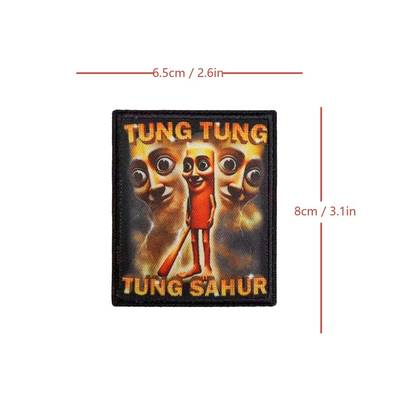 Tung Tung Tung Sahur Italian Brainrot Funny Meme Funk, Embroidered