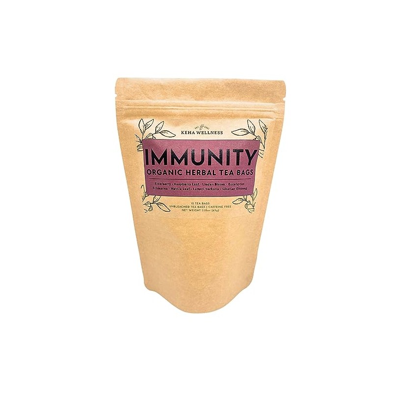 Keha Wellness Organic Immunity Herbal Tea Bags 15 Tea Bags