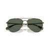 COACH Men's HC7164 Aviator Sunglasses, Antique Gold/Tokyo Tortoise/Green Solid, 59