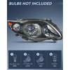 Nilight Headlight Assembly Compatible with 2009 2010 Toyota Corolla XLE/LE/Base