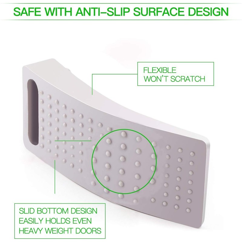 Rubber Door Stoppers 6 Pack, Heavy Duty No-Slip Adjustable Height