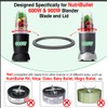 3Pcs Gaskets Rubber Seal Ring Replacement for Nutribullet 600W 900W