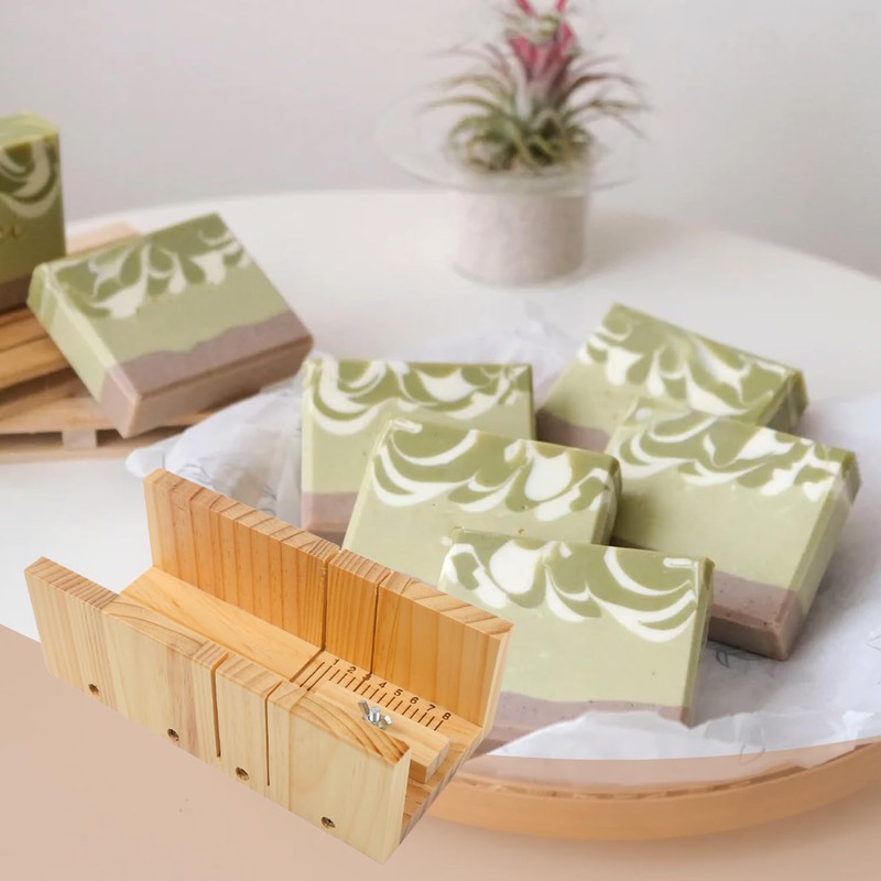 ASUNFO Wooden Soap Cutting Box Soap Loaf Cutter Soap Cutters