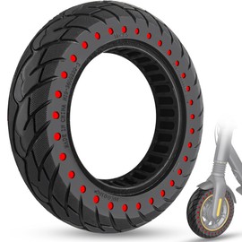 GLDYTIMES 10 x 2.5 Inches Electric Scooter Tire 60/70-6.5 Solid Tire Fit for Ninebot Max G30P G30LP~Gotrax G5 G6~Hiboy Max 3~Hover 1 Alpha~Zero10X~OKAI Neon Pro, 10" Anti-explosion Replacement Wheel