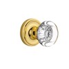 Nostalgic Warehouse Classic Rosette Round Clear Crystal Door Knob