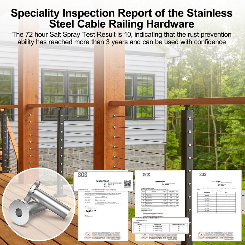 TooTaci 100 Packs T316 Stainless Steel Protector Sleeves Inner Thickened