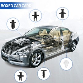 200 PCS Plastic Car Push Retainer Clip Kit, Universal Car Body Trim Clips Rivets Set Liner Fixed Clips Auto Fasteners Assortment for Bumper Panel Fender (6 Type)