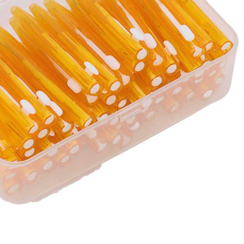 60Pcs Interdental Brush Practical Slim Braces Cleaner with PP Handle
