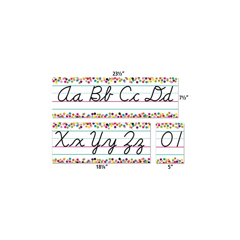 Teacher Created Resources Confetti Cursive Writing Bulletin Board (TCR8764)