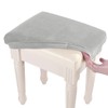 SINOSSO Soft Velvet Vanity Bench Cover, (15"- 19.5") L x