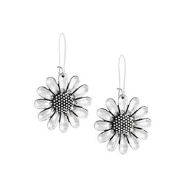 MINACHI Boho Vintage Summer Silver Plated Sunflower Drop Dangle Earrings Regalo de joyería para mujer