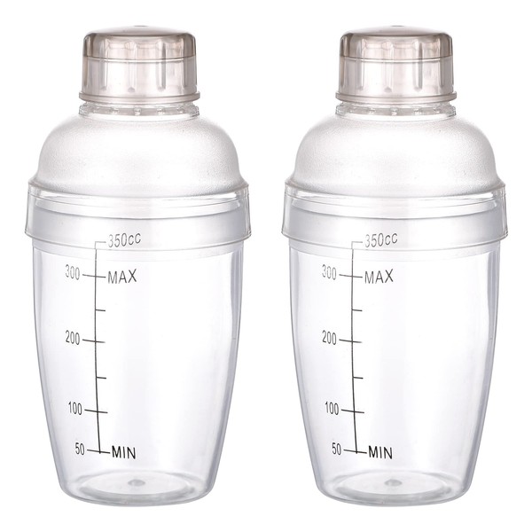 uxcell Plastic Cocktail Shaker Set 350ml Hand Drink Mixer Boba