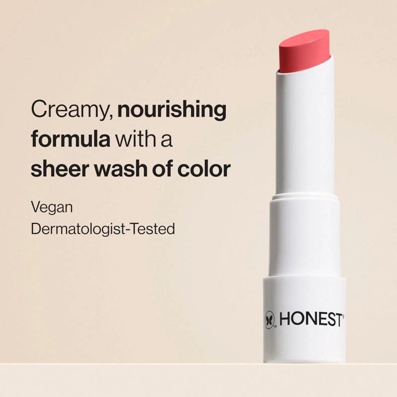 Honest Beauty Vegan Tinted Lip Balm Moisturizing Acai Avocado Oil