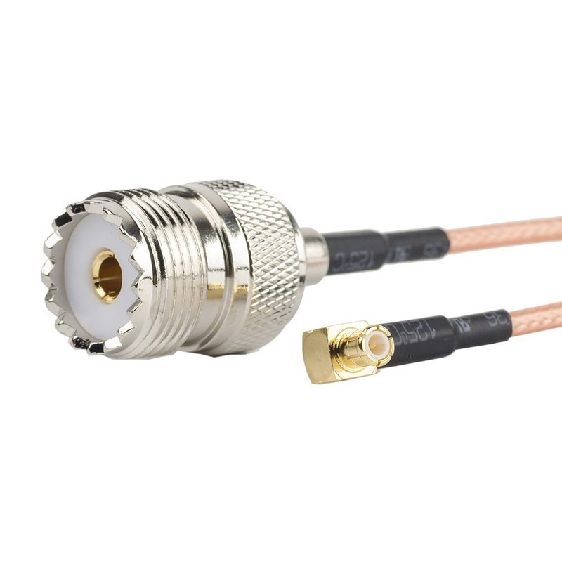 TengKo RG316 Cable Adapter, 0.7ft HF Coaxial Cable UNF Socket