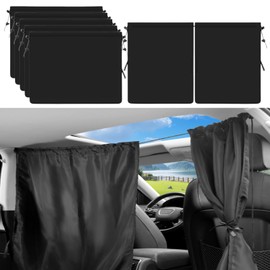 Set of 5 Sun Protection Car Sun Protection Car Window Sun Protection Room Separation Privacy Easy Assembly Removable Heat Insulation Washable Universal Suitable for Most Cars