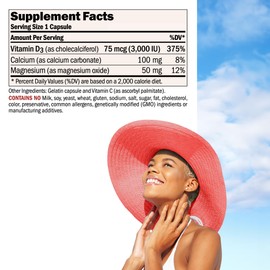 ANDREW LESSMAN Vitamin D3 3000 IU 360 Capsules - High Potency, Essential for Calcium Absorption, Supports Bone Health, Healthy Muscle Function, Immune System, More. Small Easy to Swallow Capsules