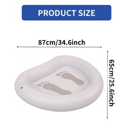 Inflatable Pool Foot Bath - Spa Foot Pool PVC Inflatable Foot Pool Foot Cleaning Pool Clean Sole Gravel Grass Cutting Mat White