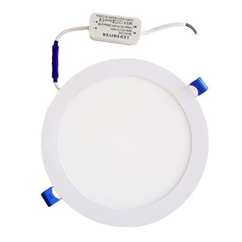 LEDUNI ® Round LED Recessed Panel Light, 20W, Circular, 2000LM, 120 Angle, IP20, Aluminium, 225 mm, 205 mm Cutting Dimension 2 Unidades Light – Cold White 6000K