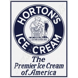 Horton's Ice Cream 9" x 12" Metal Sign