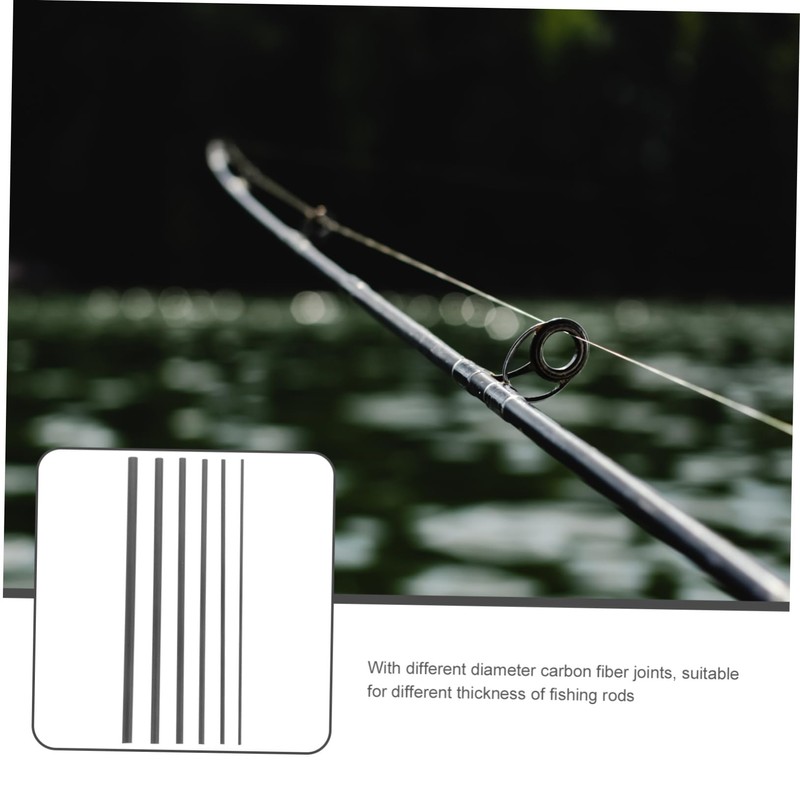 Kisangel Quick Fishing Rod Repair 6pcs Carbon Fiber Fishing Rod