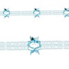 Snow White Christmas Foil Ceiling Decorations - Blue 30cm x
