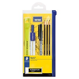 Staedtler Noris Pencil Case Set, Pencils, Eraser, Highlighter, Pen, Compass