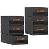 Homsorout Large Closet Storage Bins - 6 Pack Pull-Out Stackable
