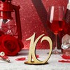 Burbell Glitter Table Numbers 1-25 Wedding Table Numbers Wooden Table