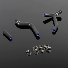 PIT66 Silicone Radiator Hose Kit,Compatible with 2010-2013 Yamaha YZ250F YZ 250F Black with Clamps