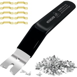 Glazier Point Driver, Push Mate and Glazer's Tool with 120 Glazier Push Points, Glazier Setting Tool for Framing Glass Picture Cross Stitch Old Style Windows (Black)
