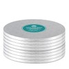 Silver Cake Drum Round 8 Inch Cake Boards with 1/2-Inch
