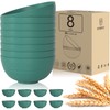 Homienly Cereal Bowl Set, Wheat Straw Fiber Unbreakable Lightweight Bowls