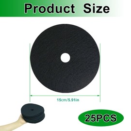 Clydewy 25pcs Cabbage Plant Collars for Plants Slug Deterrent 5.9 Inch (15 Cm) Diameter Round Mulch Ring for Deters Root Flies Nematodes Slugs Snails and Weeds at Roots of Plants